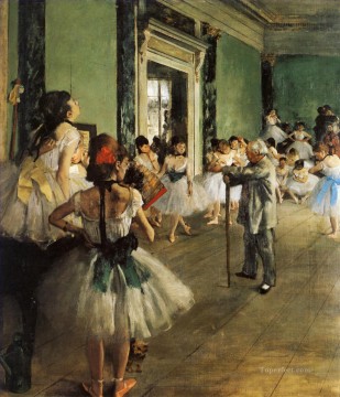 dance class Impressionism ballet dancer Edgar Degas Oil Paintings